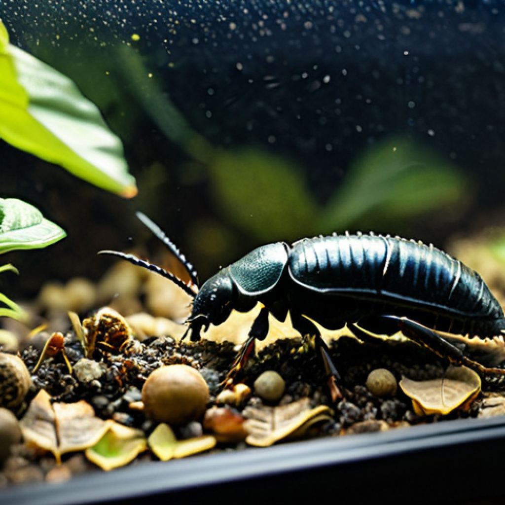 장수풍뎅이 번식 방법 - **"Beetle larvae in a terrarium. Rich, dark substrate with decaying leaves. Healthy, plump larvae bu...