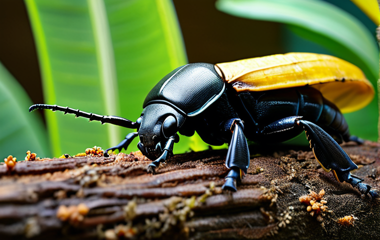 장수풍뎅이 번식 방법 - **"A clear plastic terrarium. Digital thermometer/hygrometer visible on the side. Inside: beetle pup...