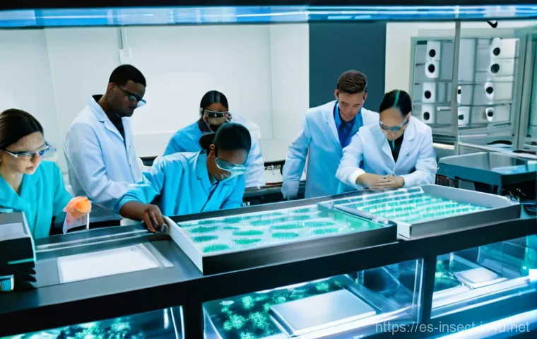 곤충 관련 해외 논문 리뷰 - **Prompt: Breakthrough in Insect-Inspired Medicine**
A highly detailed, realistic photograph of ...